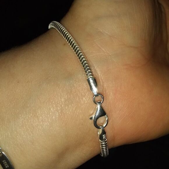 Men’s Sterling Silver Snake Chain Bracelet - Picture 5 of 9